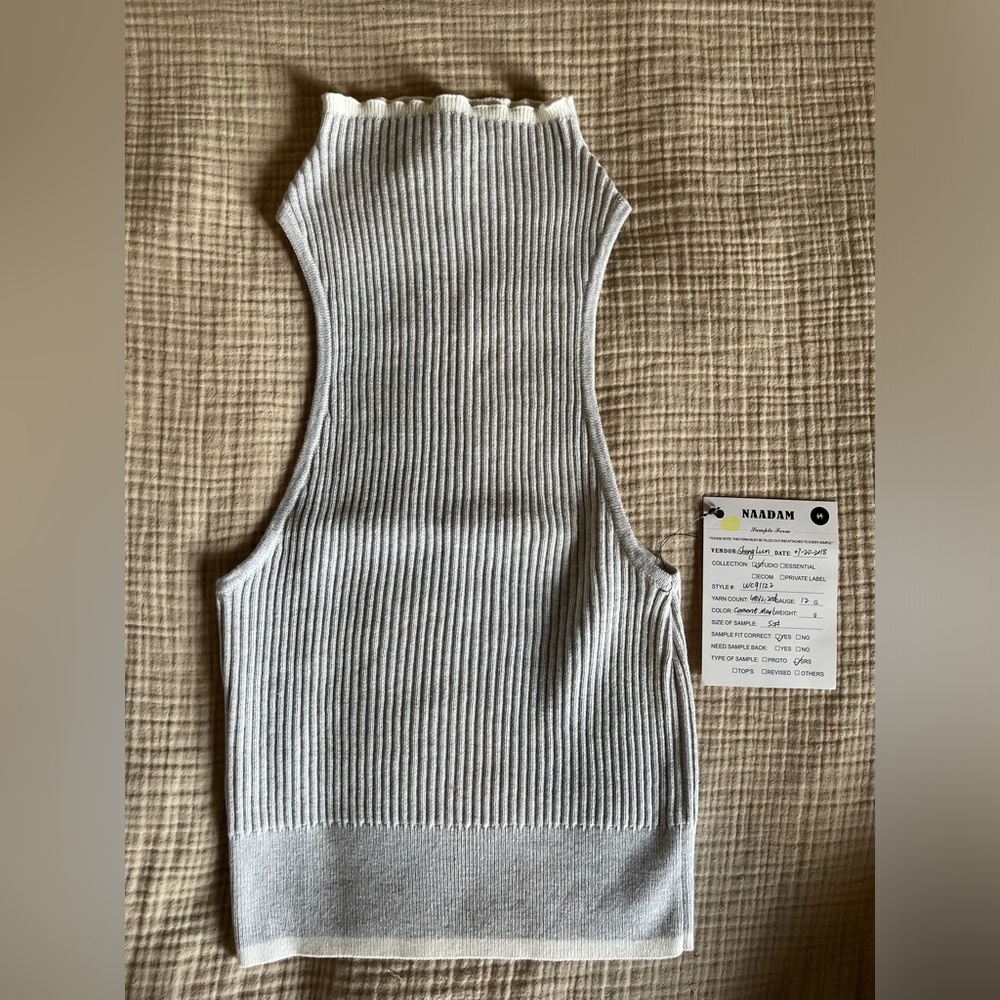 Naadam Halter Ribbed Sweater Tank Top- Small